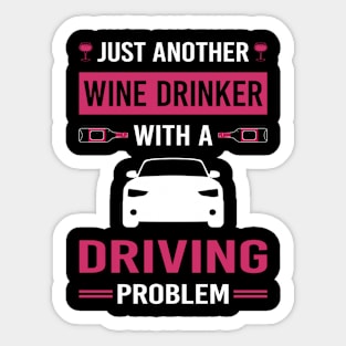 Wine Drinker Driving Driver Sticker